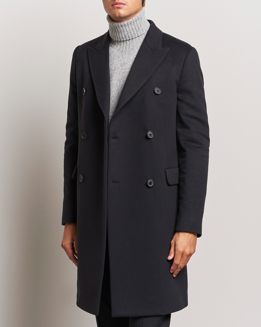 Hombres |  | Paul Smith | Wool/Cashmere Double Breasted Coat Black