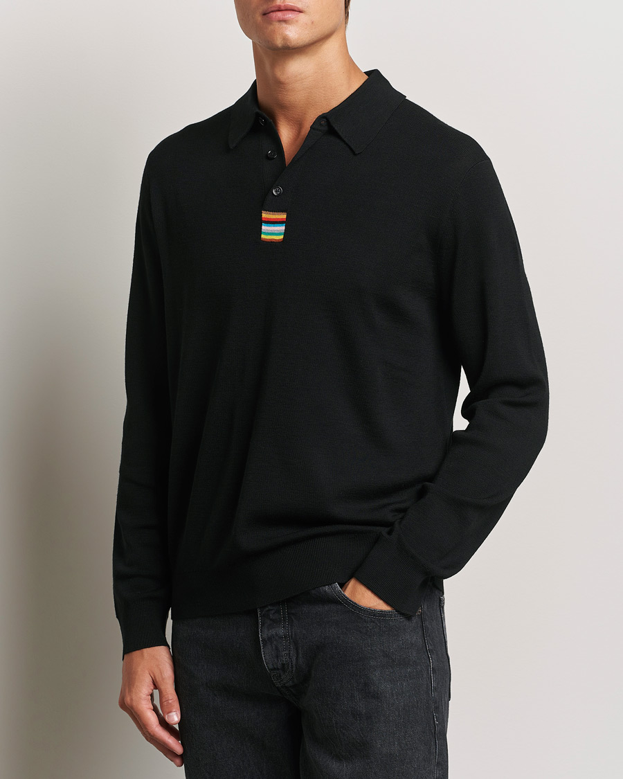 Hombres |  | Paul Smith | Merino Knitted Polo Black