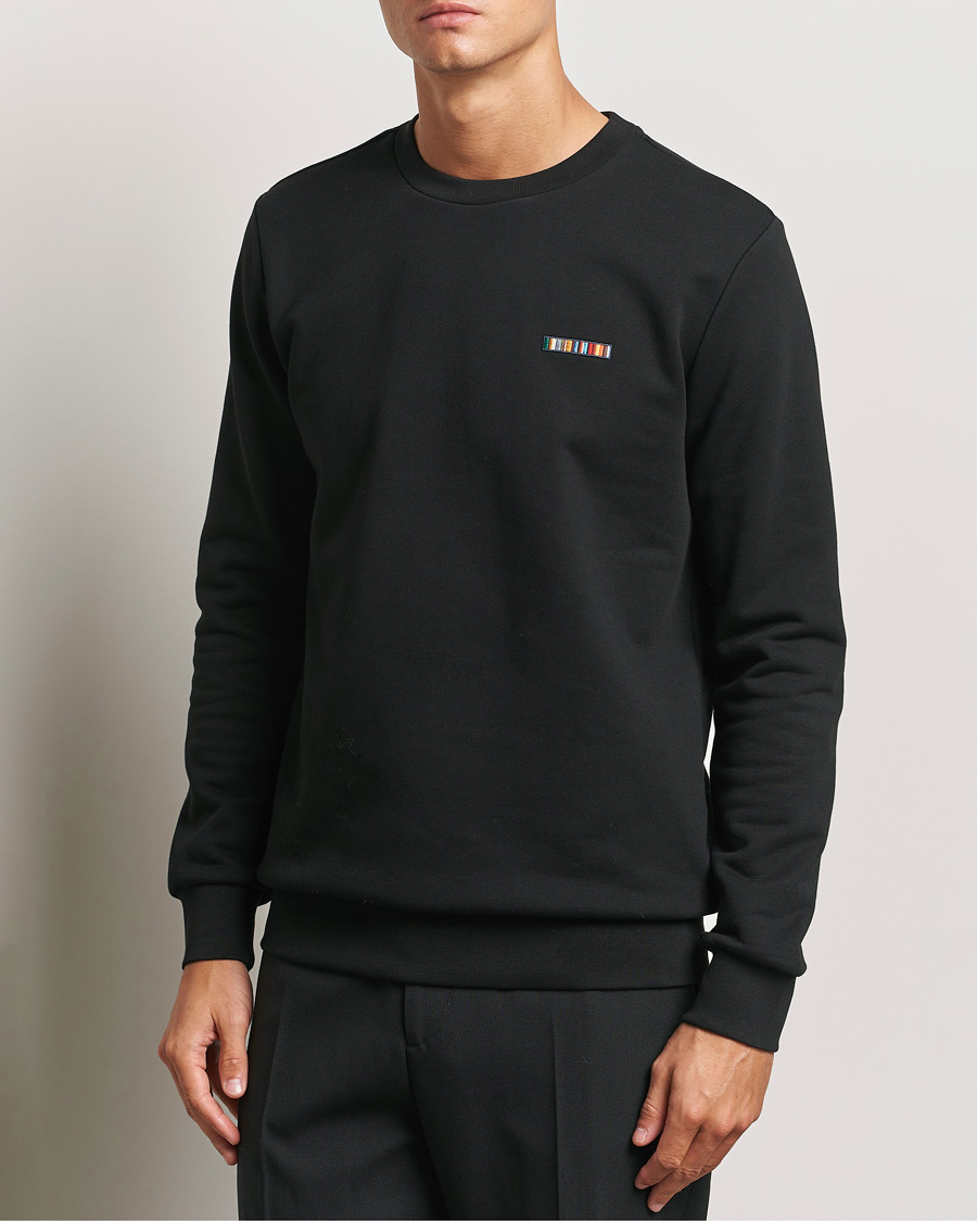 Hombres |  | Paul Smith | Embroidery Crew Neck Sweatshirt Black