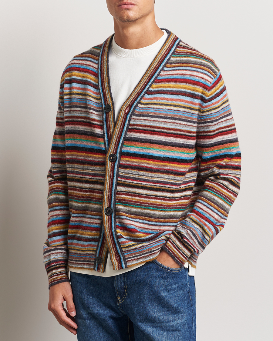 Hombres |  | Paul Smith | Striped Wool Cardigan Multi