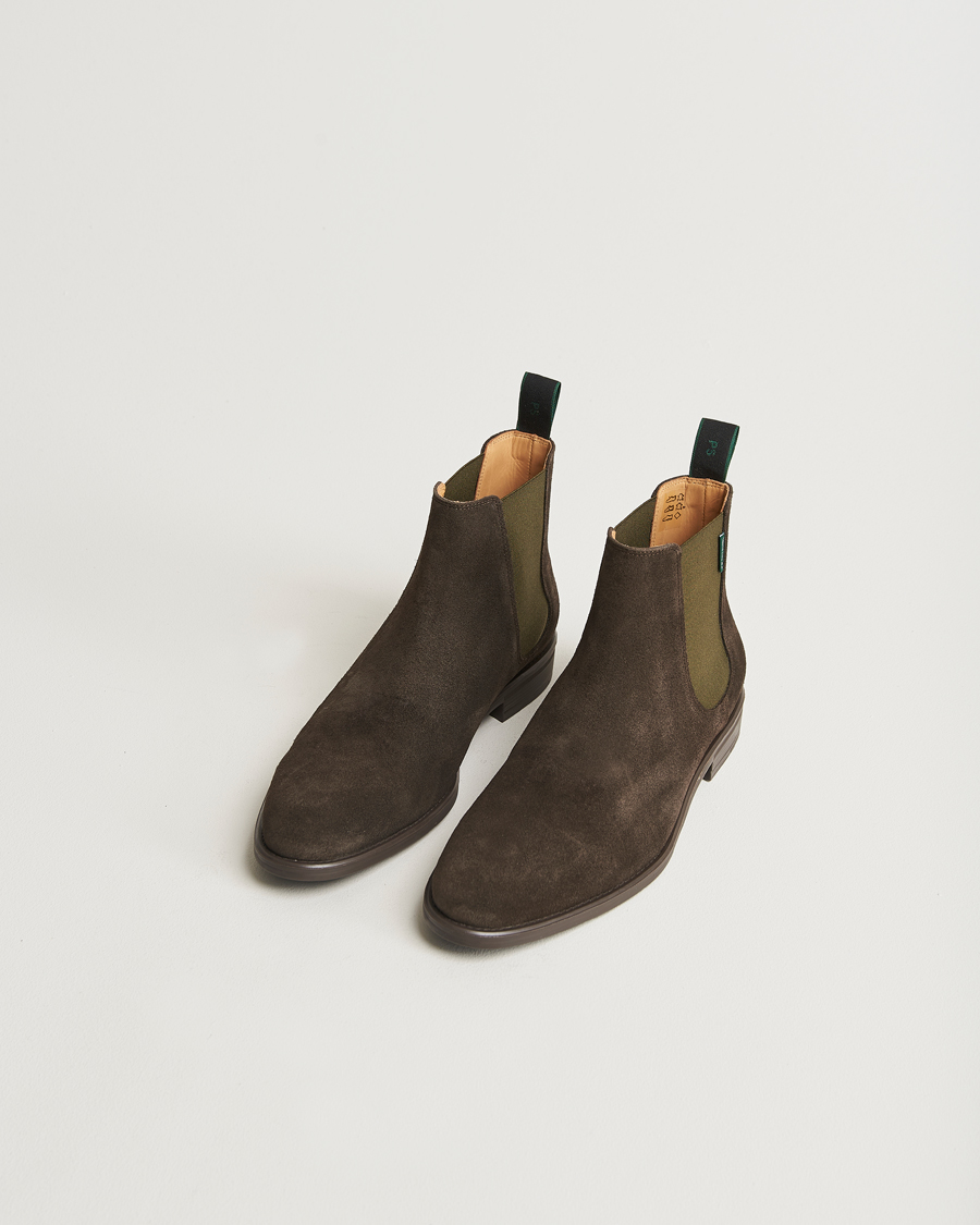 Hombres |  | PS Paul Smith | Cedric Suede Chelsea Boot Dark Brown