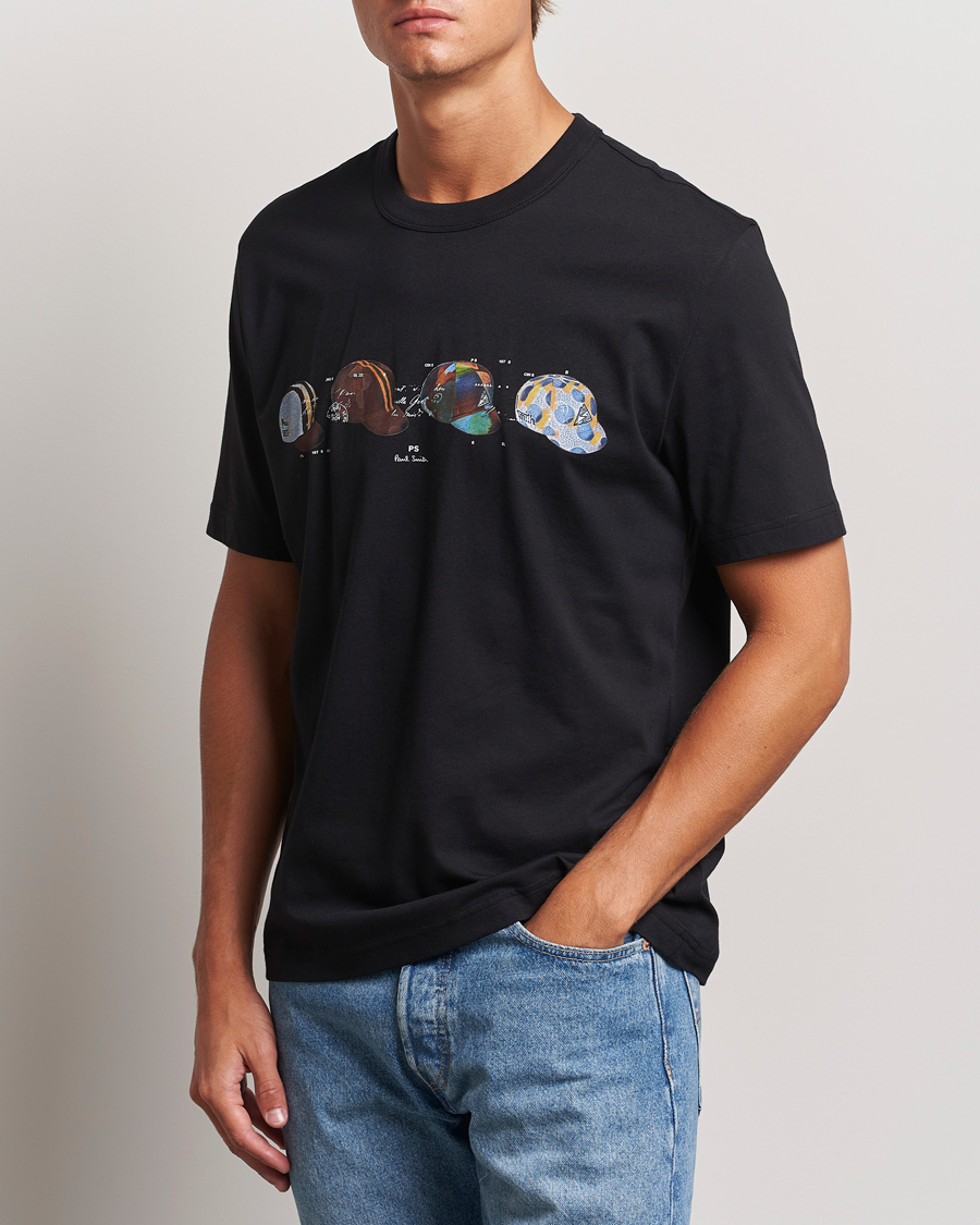 Hombres |  | PS Paul Smith | Cycling Caps Crew Neck T-Shirt Black