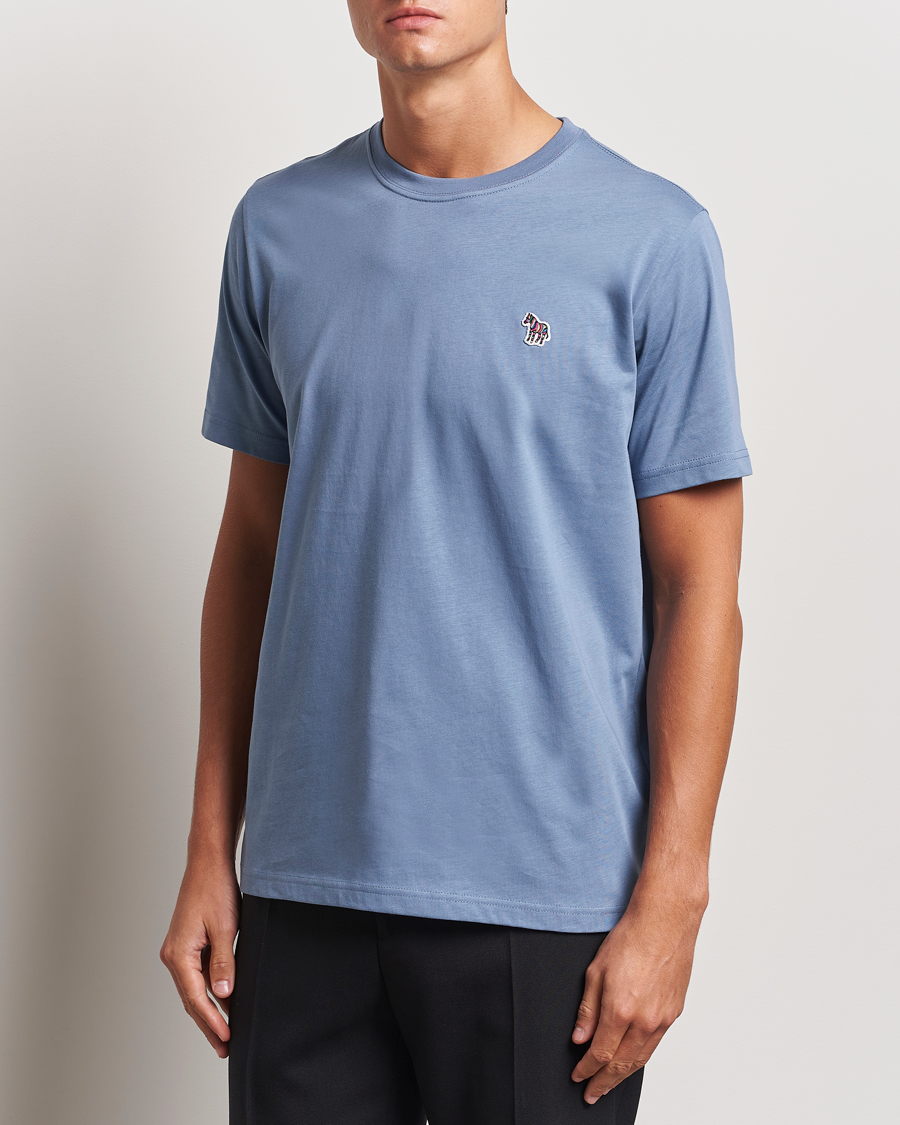 Hombres |  | PS Paul Smith | Organic Cotton Zebra T-Shirt Blue