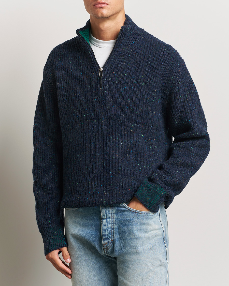 Hombres |  | PS Paul Smith | Wool Half Zip Navy