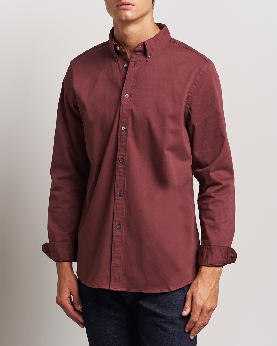 Hombres | Camisas | PS Paul Smith | Regular Fit Cotton Shirt Dark Red