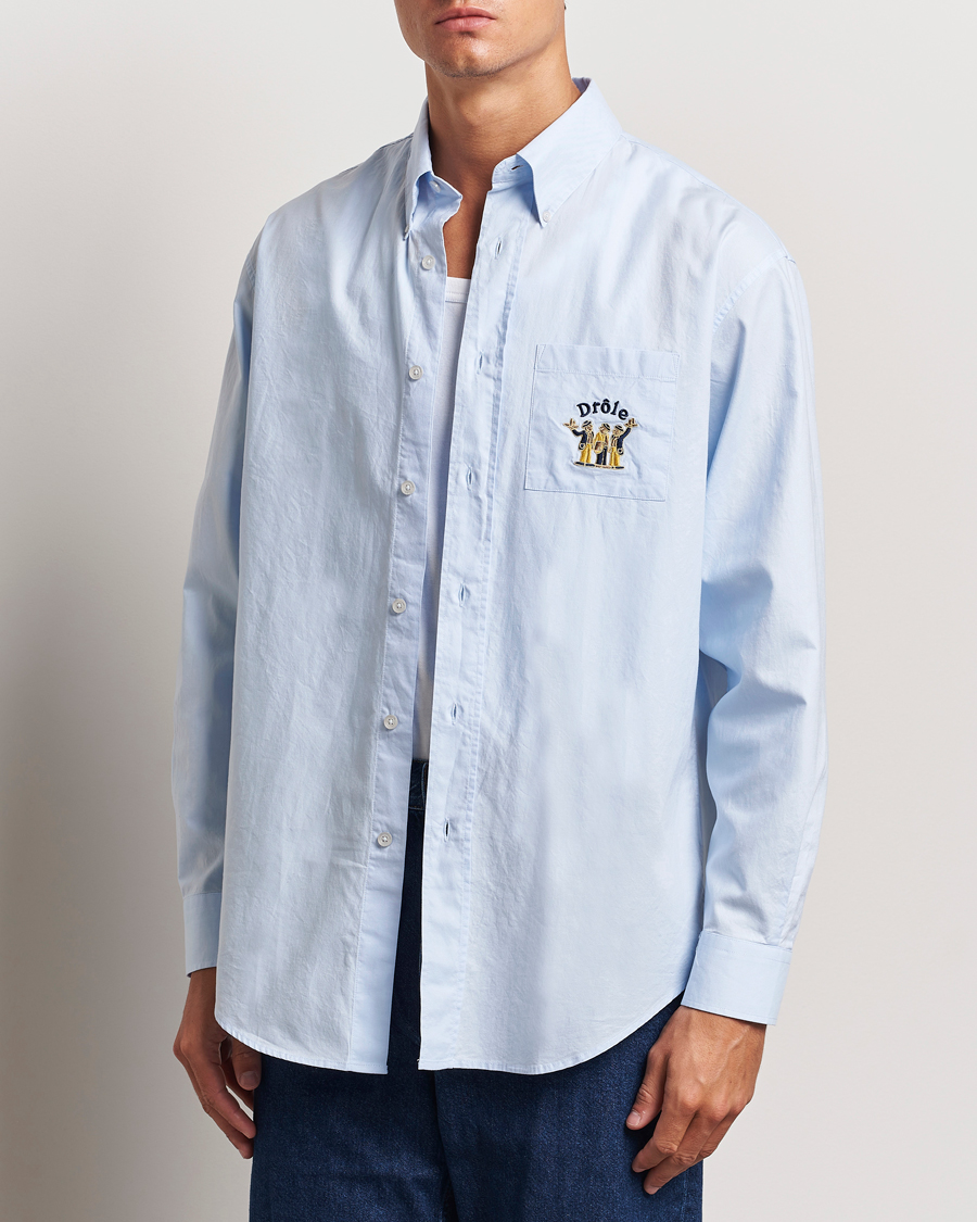 Hombres |  | Drôle de Monsieur | Oxford Shirt Light Blue