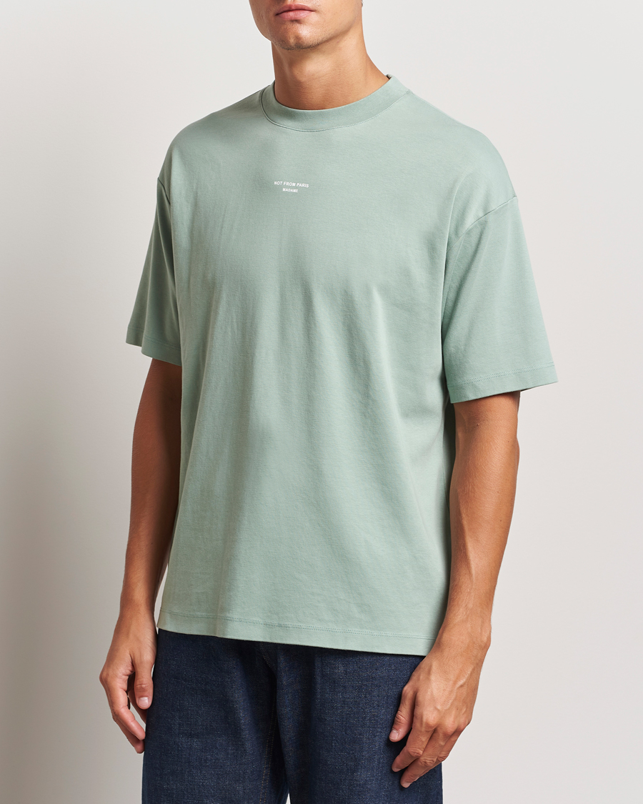 Hombres | Drôle de Monsieur | Drôle de Monsieur | Classic Slogan T-Shirt Water Green