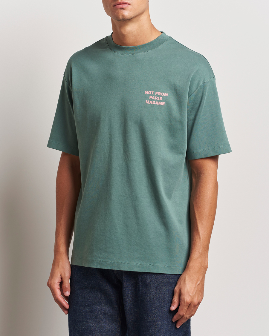 Hombres | Camisetas | Drôle de Monsieur | Slogan T-Shirt Dark Green