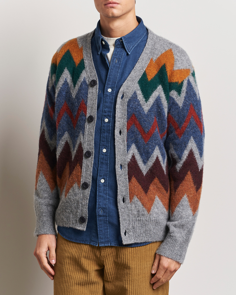 Hombres |  | Howlin\' | Brushed Wool Cardigan Med Grey