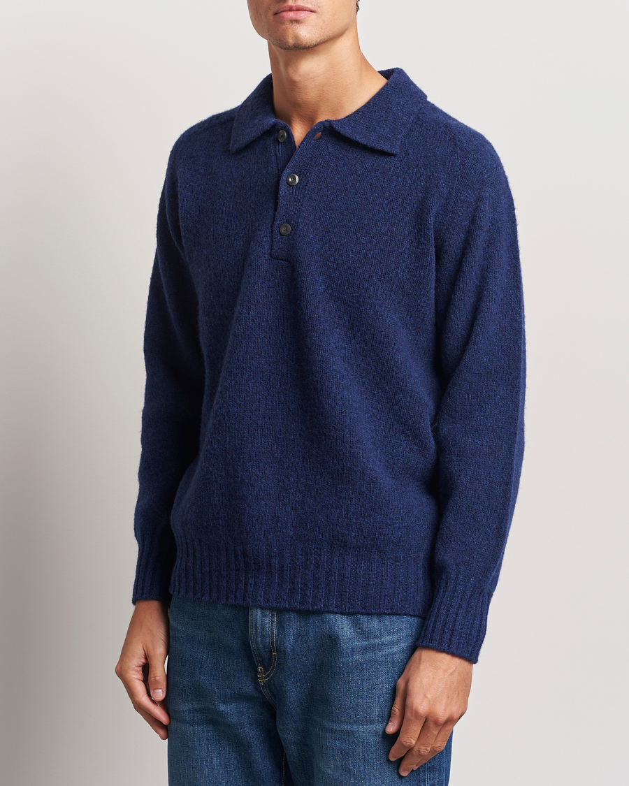 Hombres |  | Howlin\' | Brushed Wool Polo Magic Blue