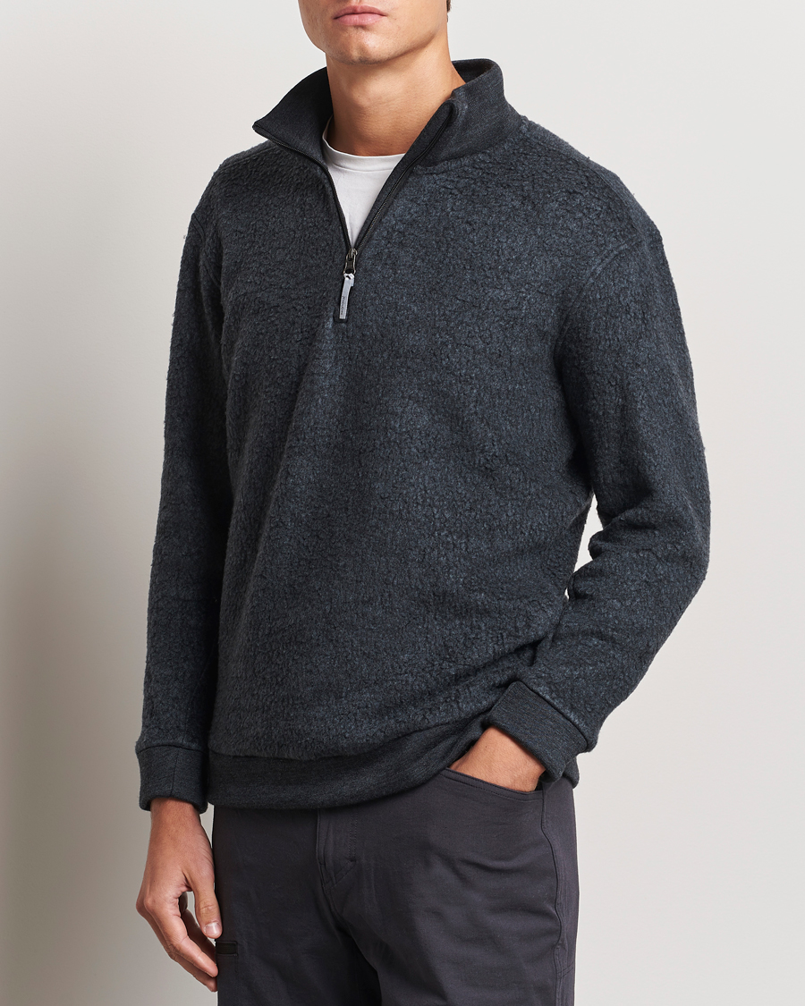 Hombres |  | Houdini | Alto Wool/Tencel Half Zip True Black