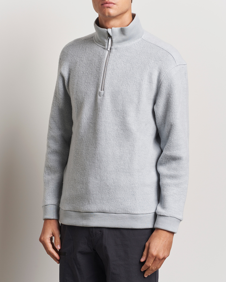 Hombres |  | Houdini | Alto Wool/Tencel Half Zip Cloudy Grey