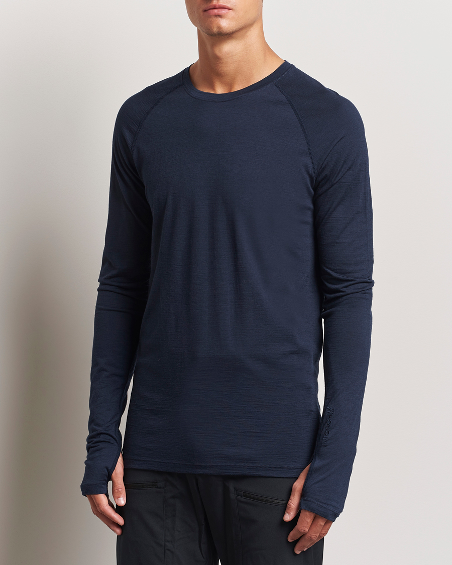 Hombres |  | Houdini | Desoli Merino Light Crew Blue Illusion