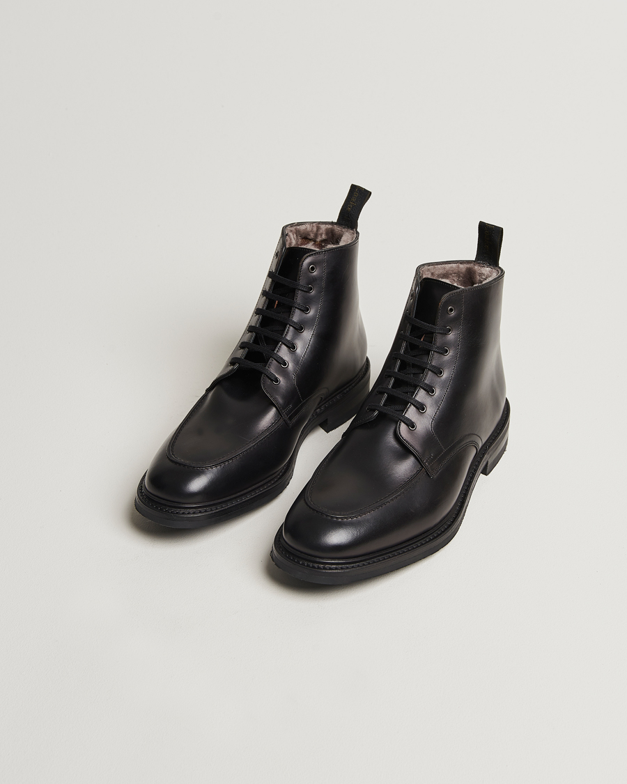 Hombres |  | Loake 1880 | Gisbourne Shearling Leather Boot Black