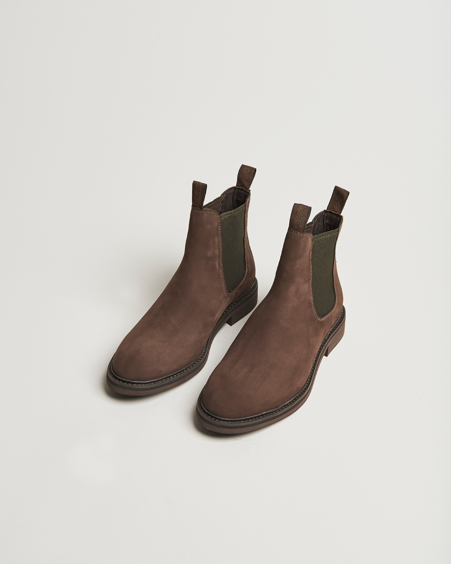 Hombres |  | Loake 1880 | Ducksworth Waterproof Chelsea Boot Brown Nubuck