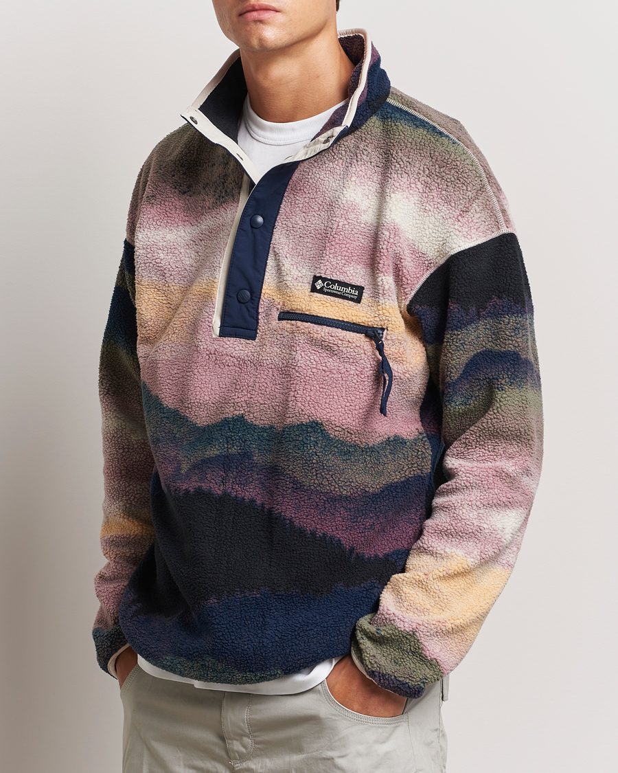 Hombres | Jerséis y prendas de punto | Columbia | Helvetia Printed Half Snap Fleece Navy