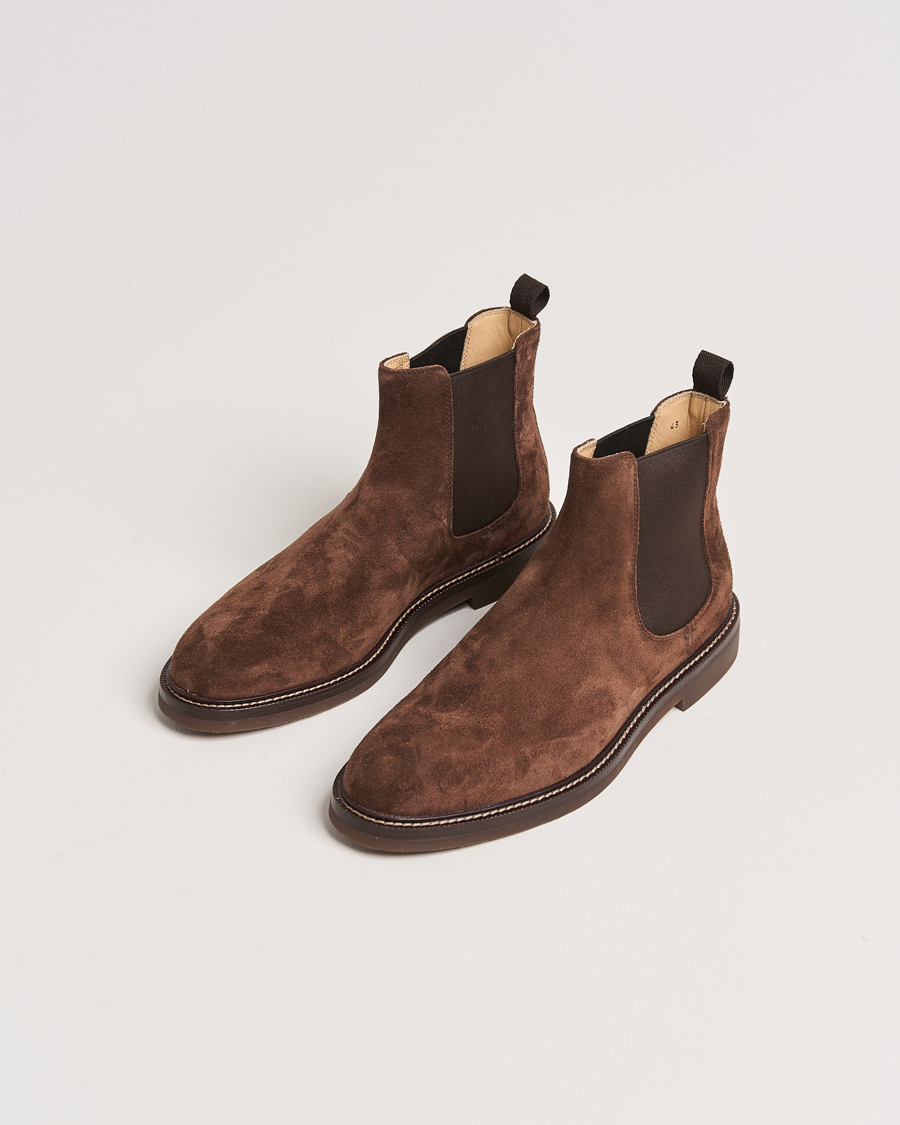 Hombres |  | Brunello Cucinelli | Chelsea Boots Dark Brown Suede