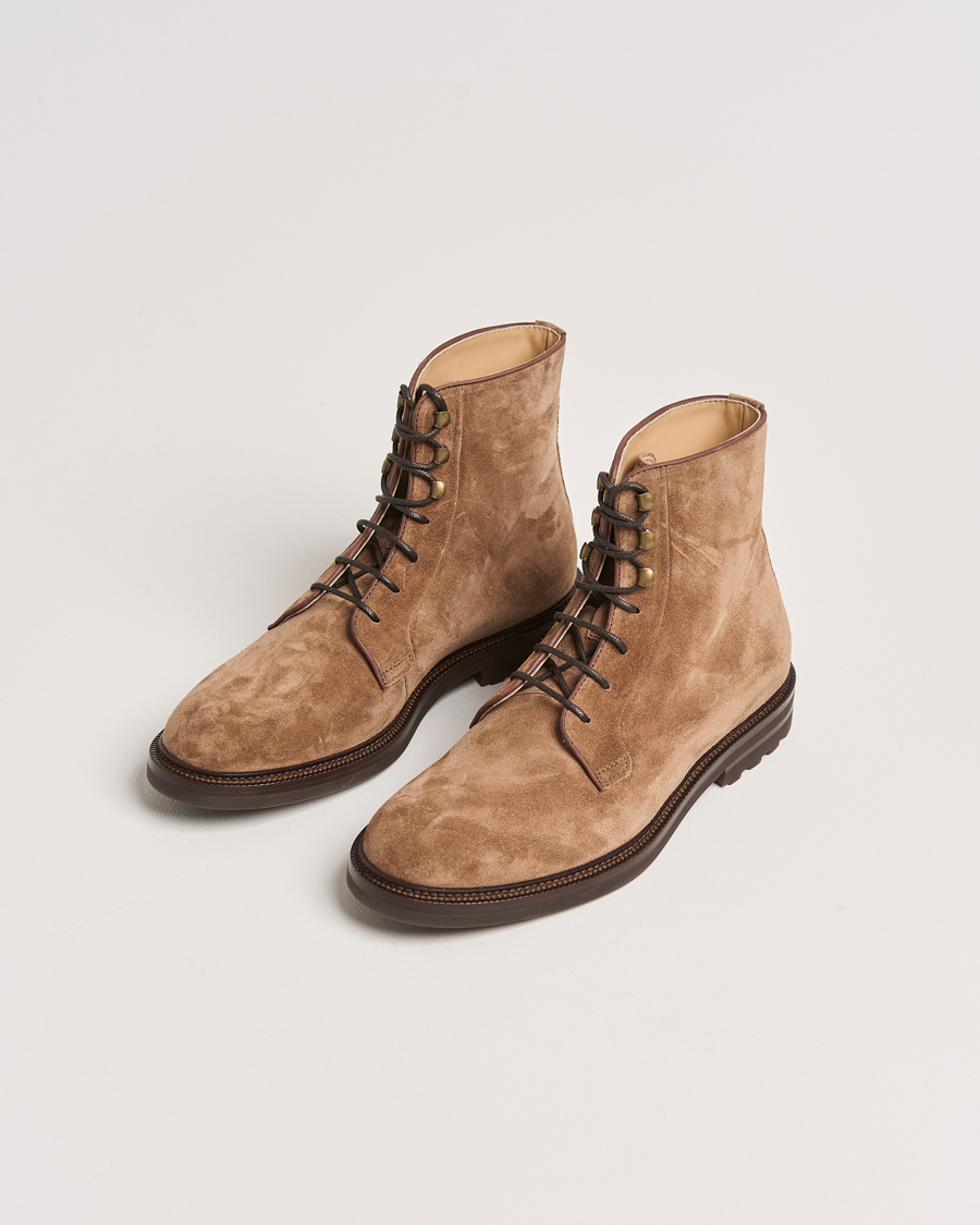 Hombres |  | Brunello Cucinelli | Lace Up Boots Brown Suede