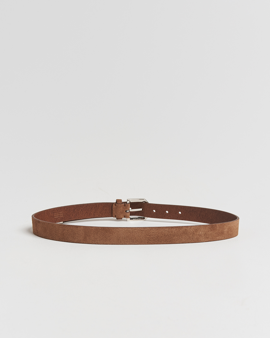 Hombres |  | Brunello Cucinelli | Suede Belt Brown