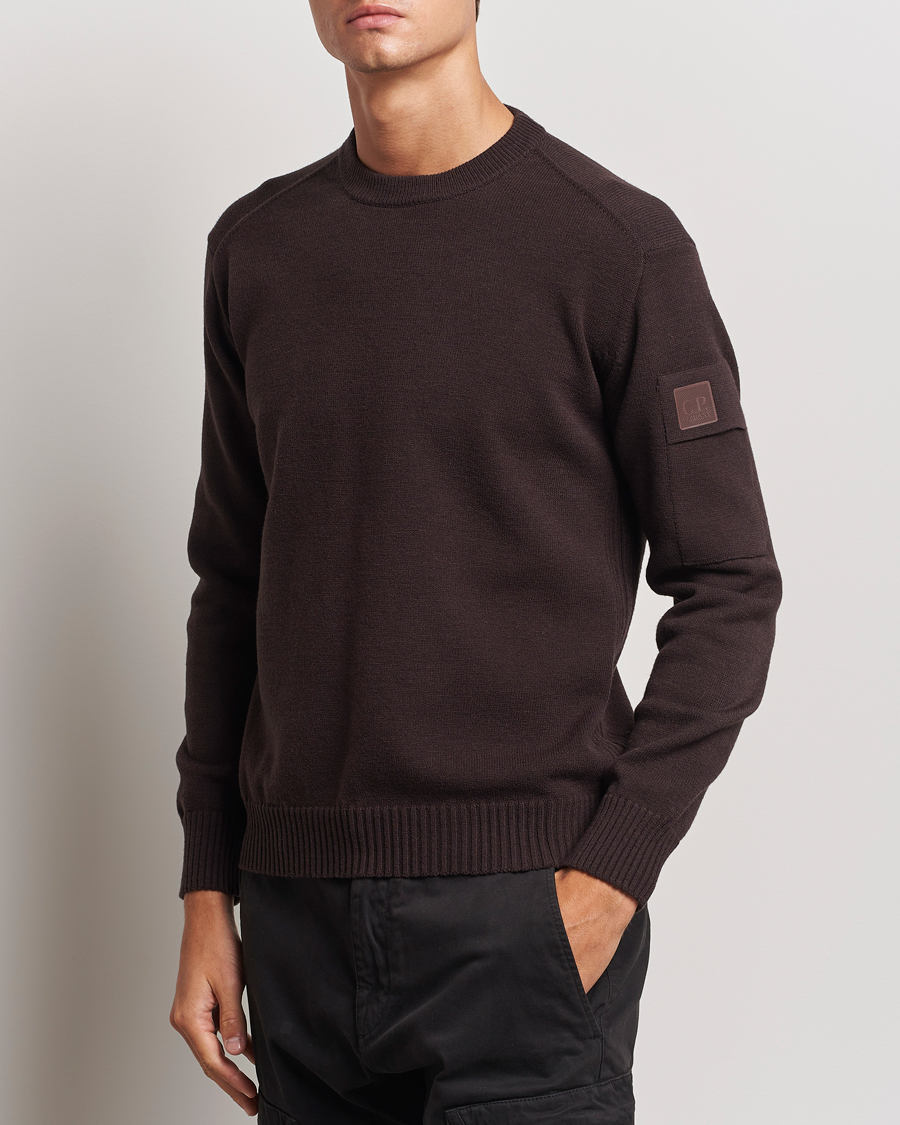 Hombres |  | C.P. Company | Metropolis Knitted Crew Neck Brown