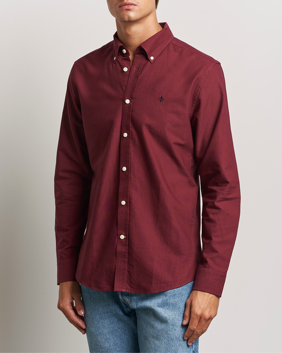 Hombres | Business & Beyond - Casual | Morris | Douglas Oxford Shirt Wine Red