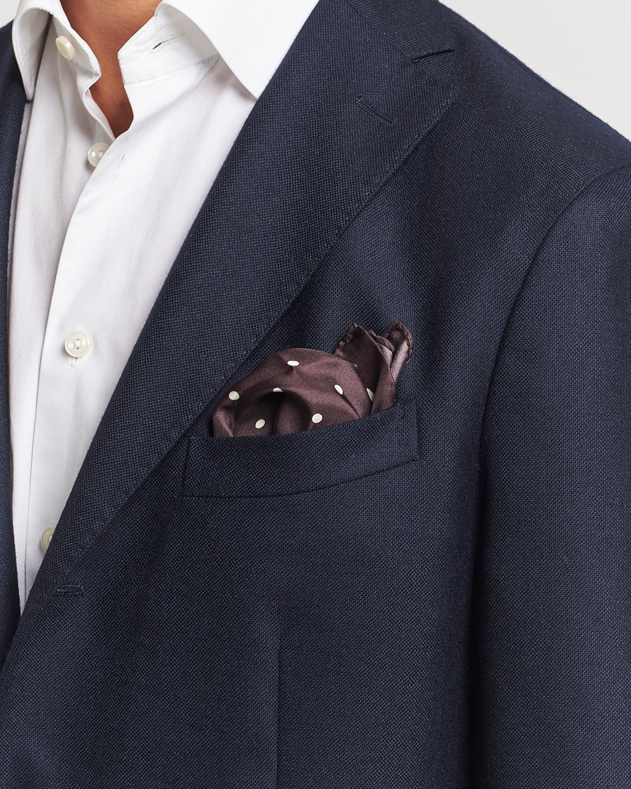 Hombres |  | Morris | Dot Pocket Square Brown