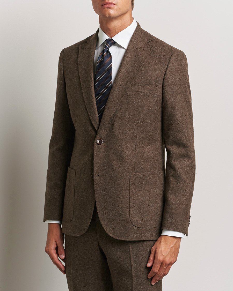 Hombres |  | Morris | Flannel Wool Blazer Brown