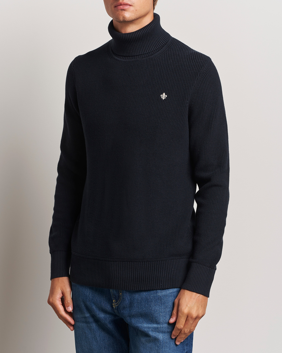 Hombres | Business & Beyond - Casual | Morris | Bernard Cotton Rollneck Blue