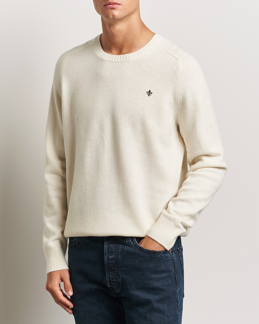 Hombres |  | Morris | Hertford Merino Crew Neck Off White