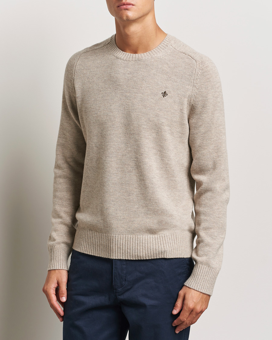 Hombres |  | Morris | Hertford Merino Crew Neck Khaki