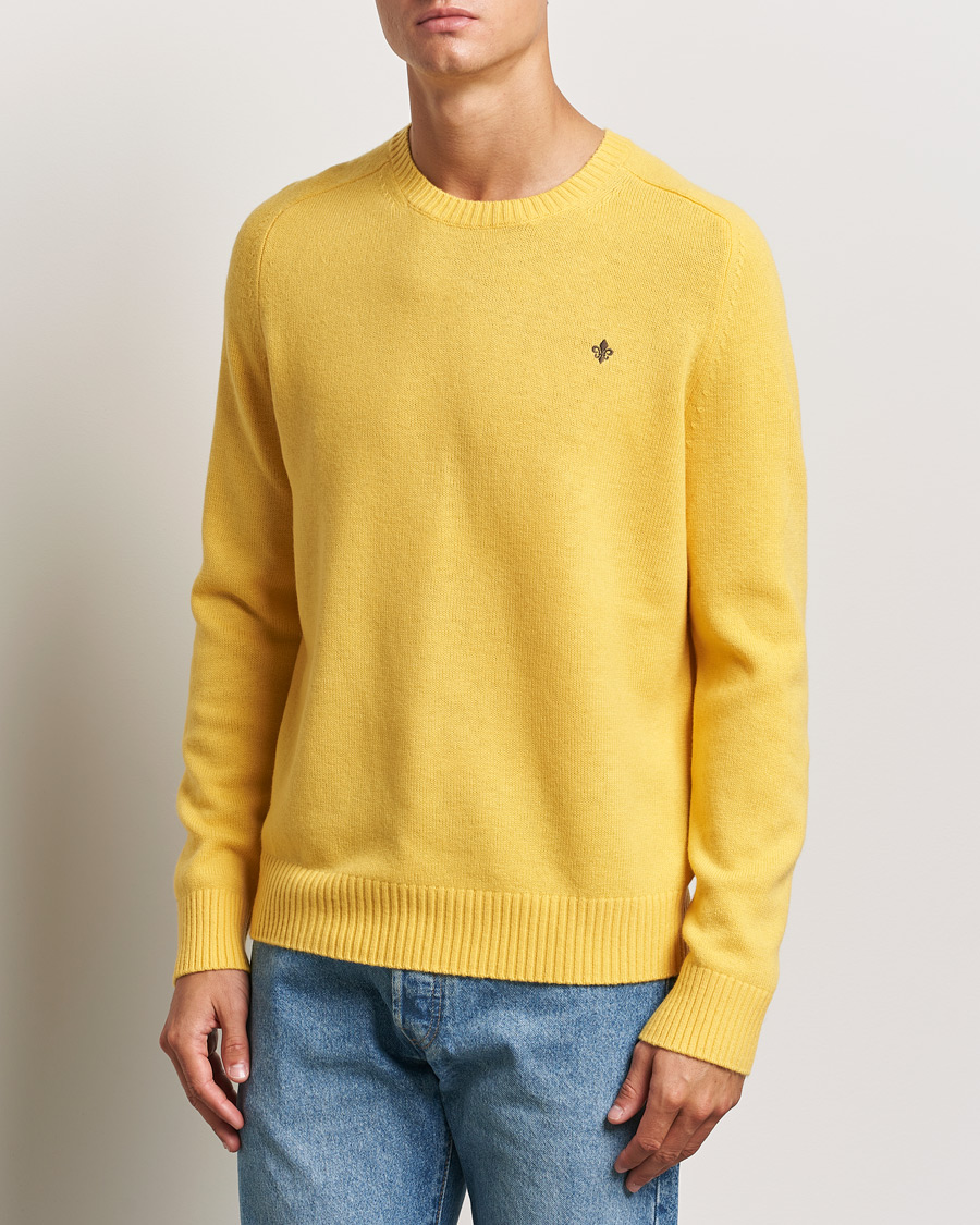 Hombres |  | Morris | Hertford Merino Crew Neck Yellow