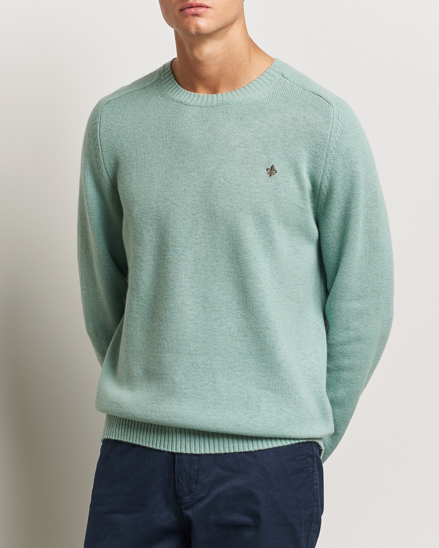 Hombres |  | Morris | Hertford Merino Crew Neck Green