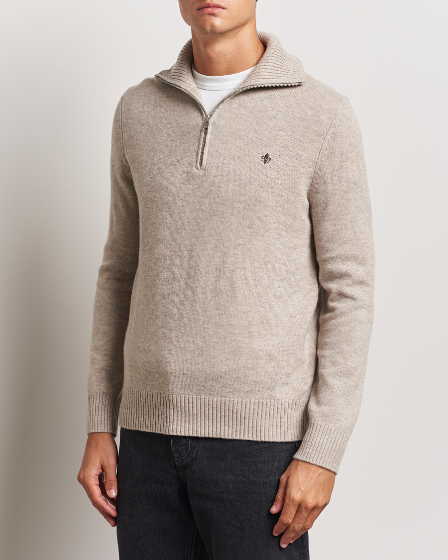 Hombres |  | Morris | Hertford Merino Half Zip Khaki