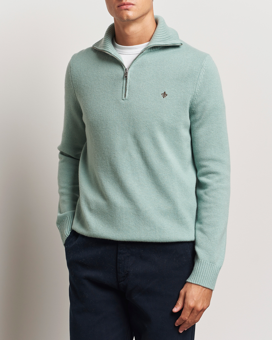 Hombres |  | Morris | Hertford Merino Half Zip Green