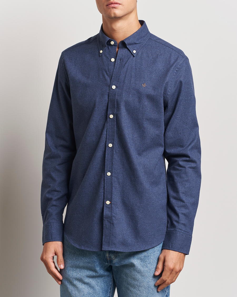 Hombres |  | Morris | Watts Flannel Shirt Navy