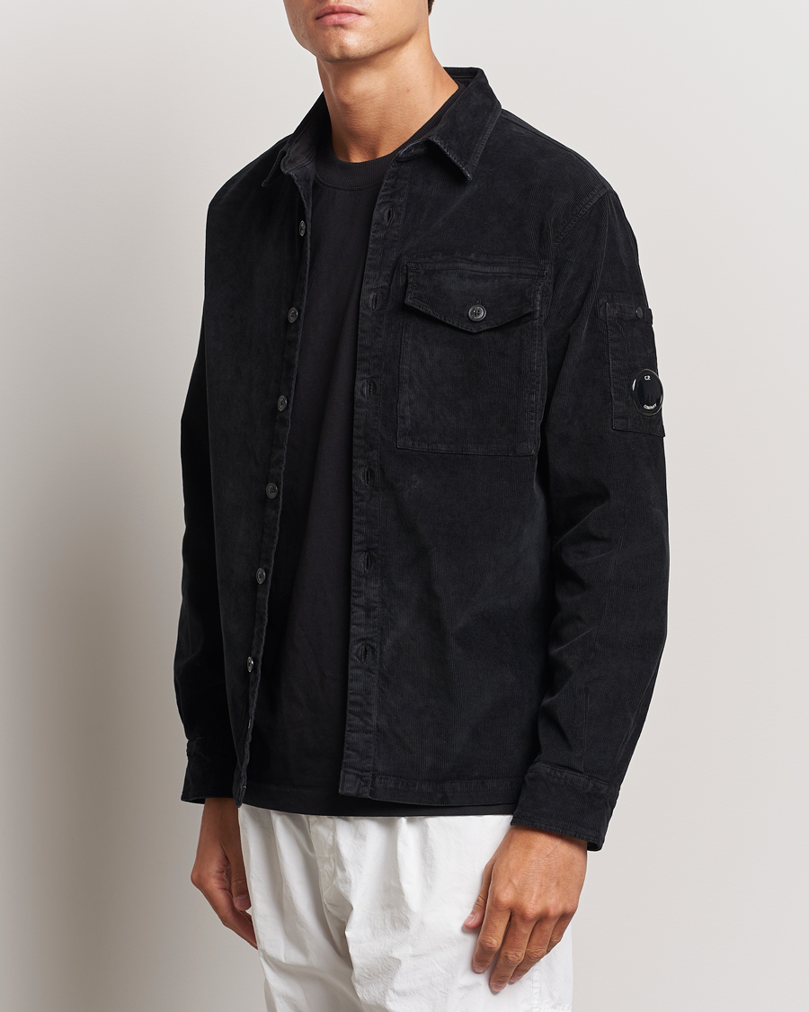 Hombres |  | C.P. Company | Corduroy Lens Overshirt Black