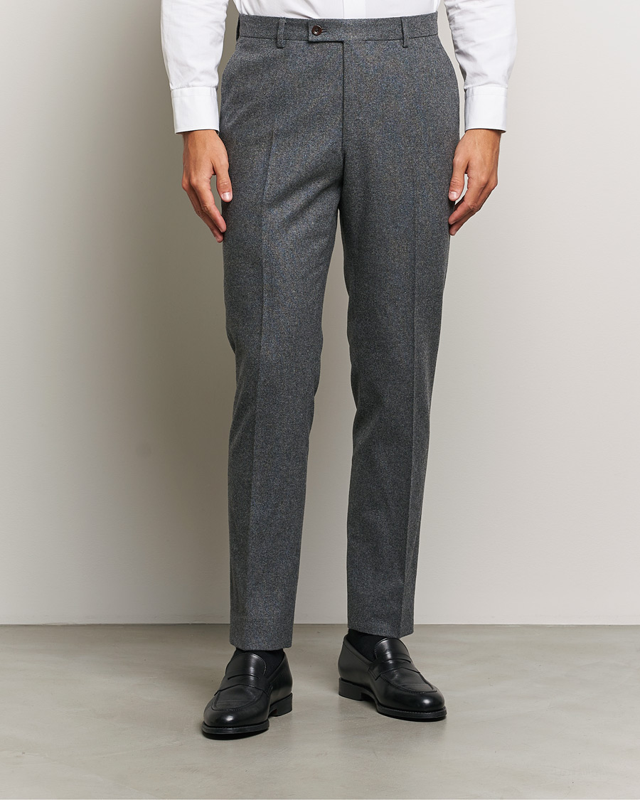 Hombres | Business casual | Morris Heritage | Flannel Suit Trousers Grey