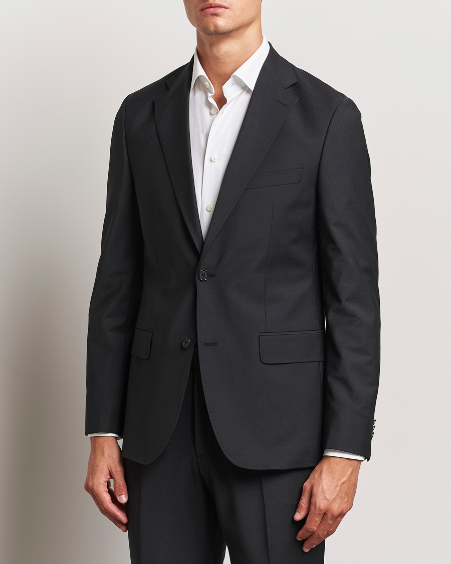 Hombres |  | Morris Heritage | Morris Wool Suit Blazer Black