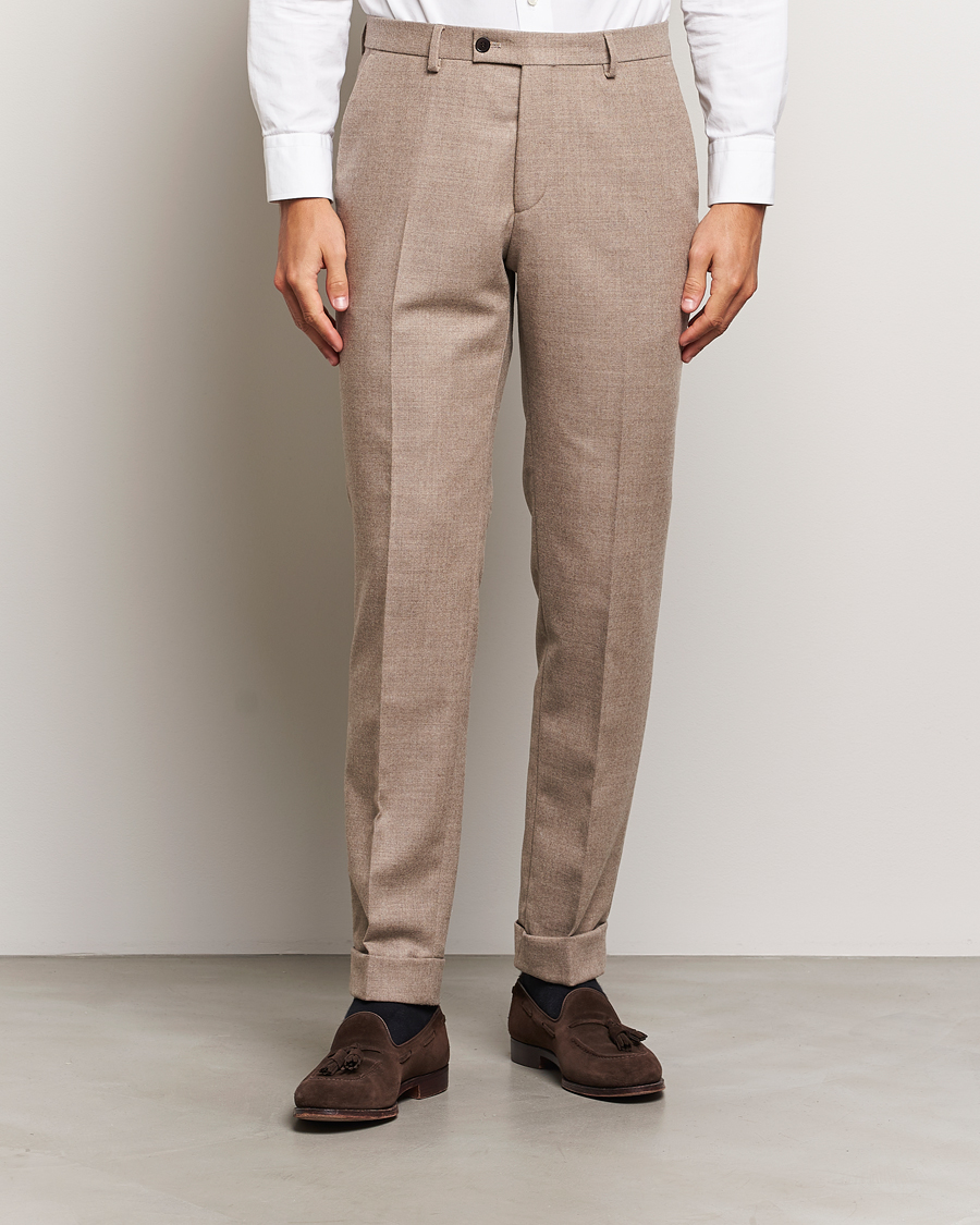 Hombres |  | Morris Heritage | Morris Prestige Flannel Trousers Khaki