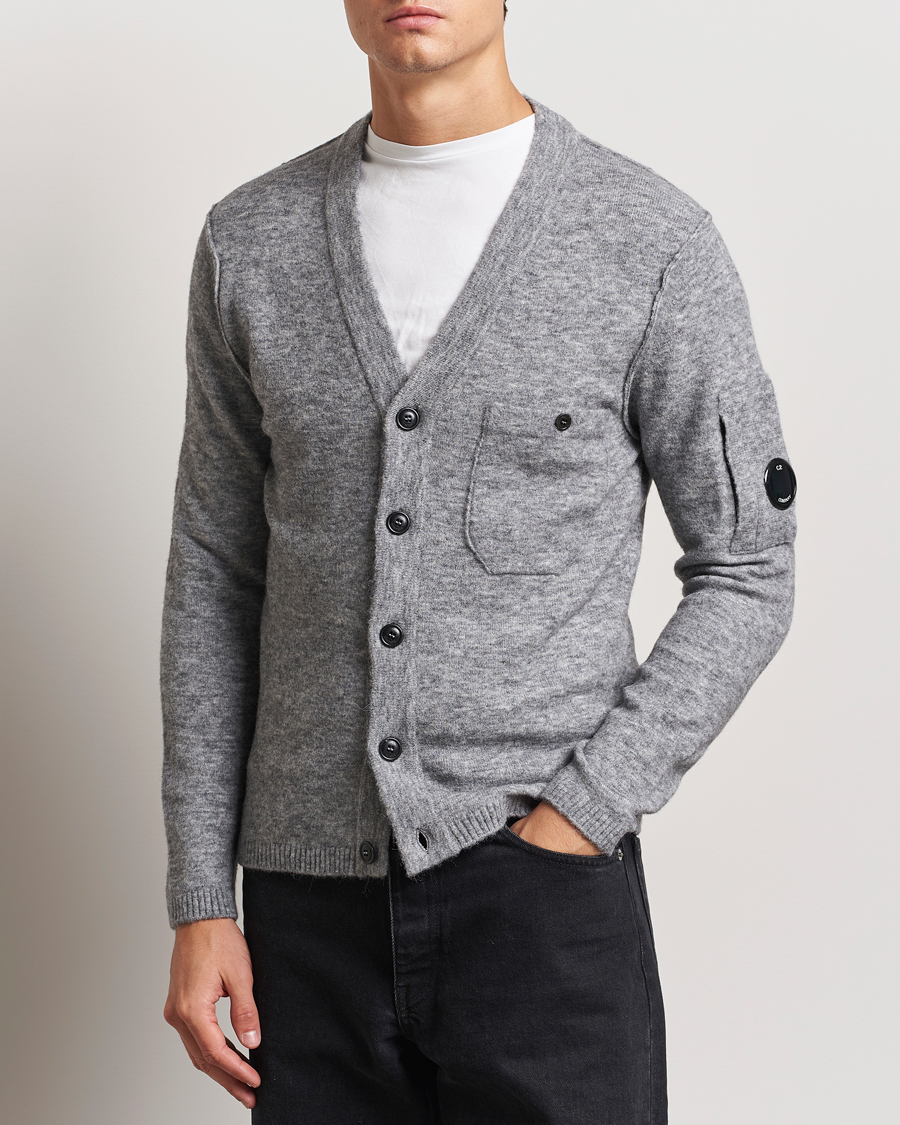 Hombres |  | C.P. Company | Alpaca/Wool Cardigan Grey Melange