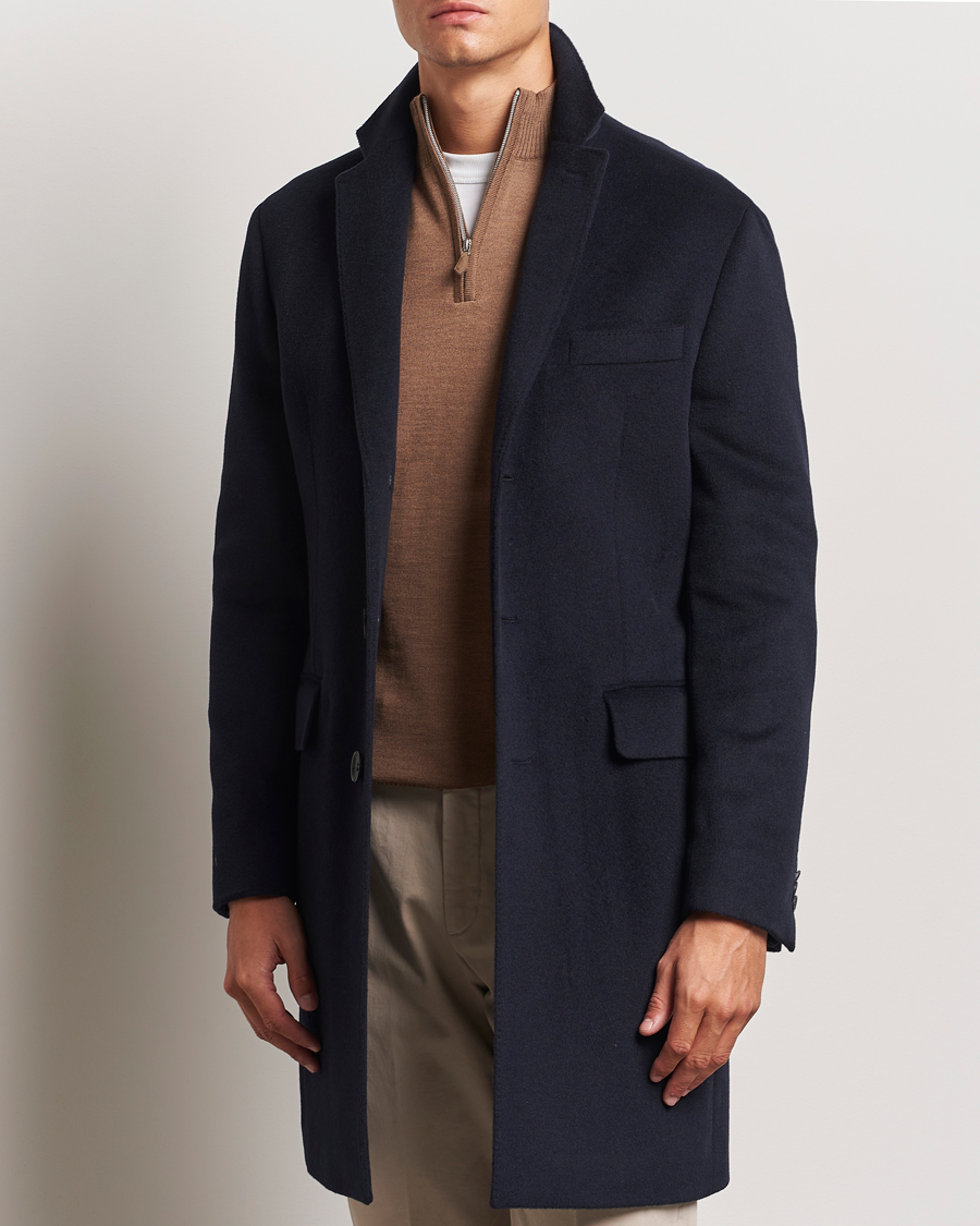 Hombres |  | Oscar Jacobson | Sylar Wool/Cashmere Coat Navy