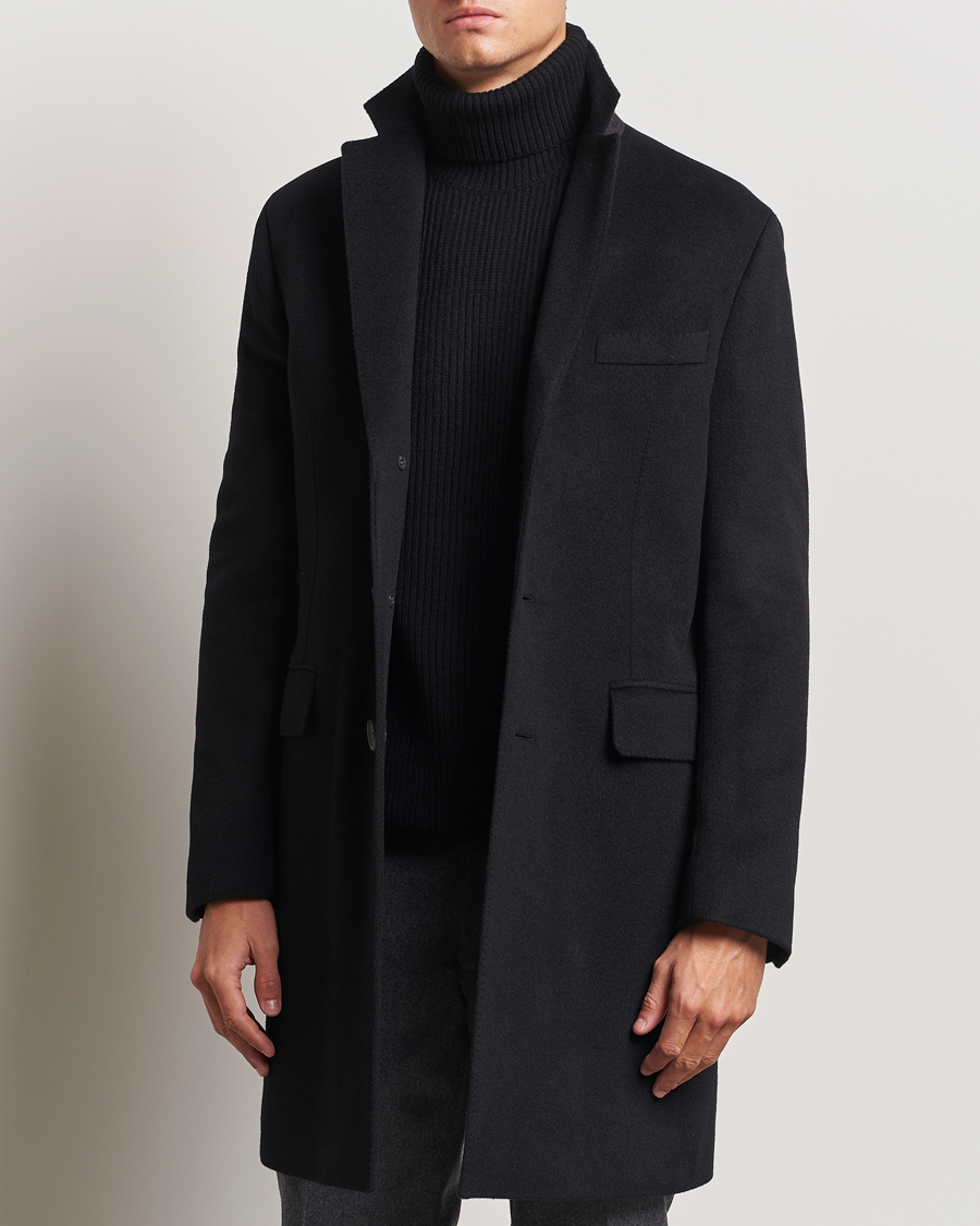 Hombres | Chaquetas de otoño | Oscar Jacobson | Syar Wool/Cashmere Coat Black