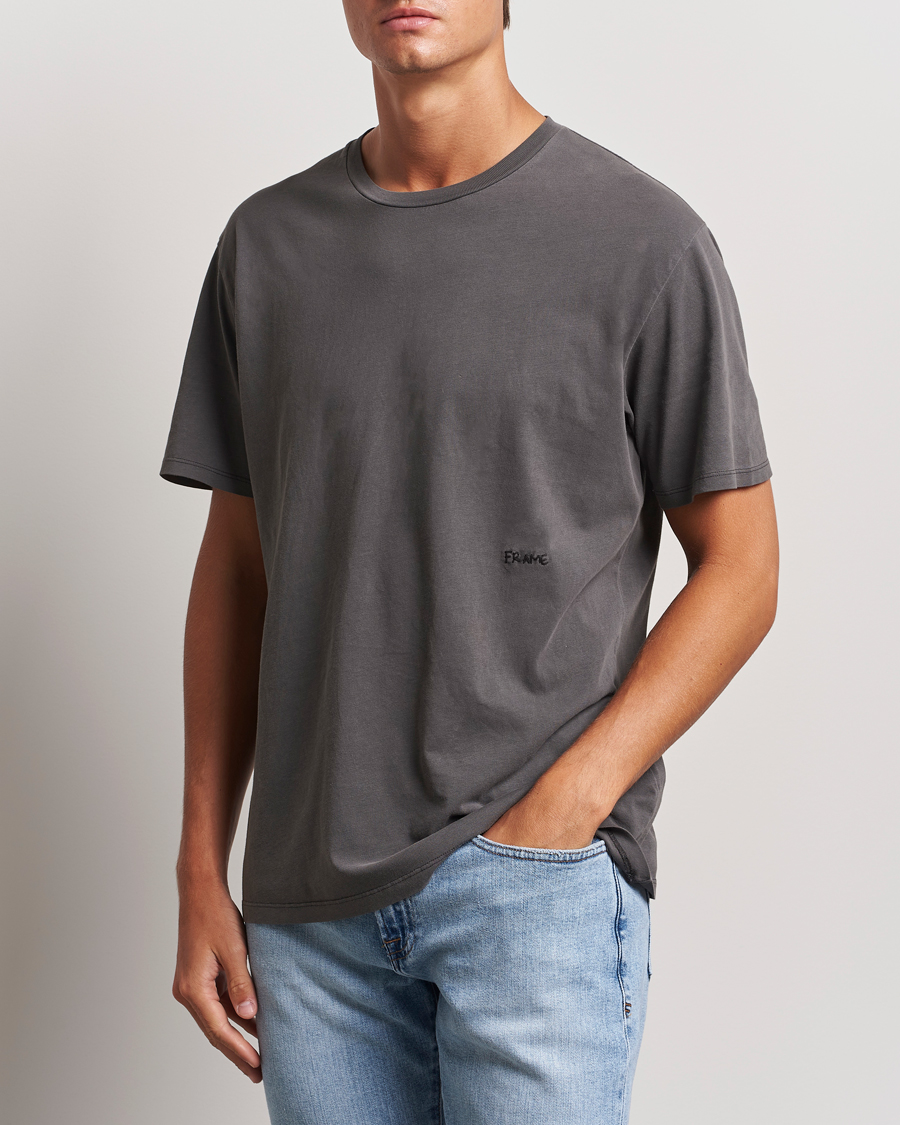 Hombres |  | FRAME | Short Sleeve Relaxed T-Shirt Washed Anthracite