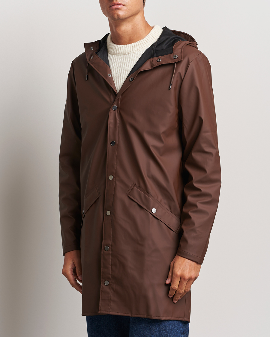 Hombres | Enfrenta la lluvia con estilo | RAINS | Long Jacket Frame Brown