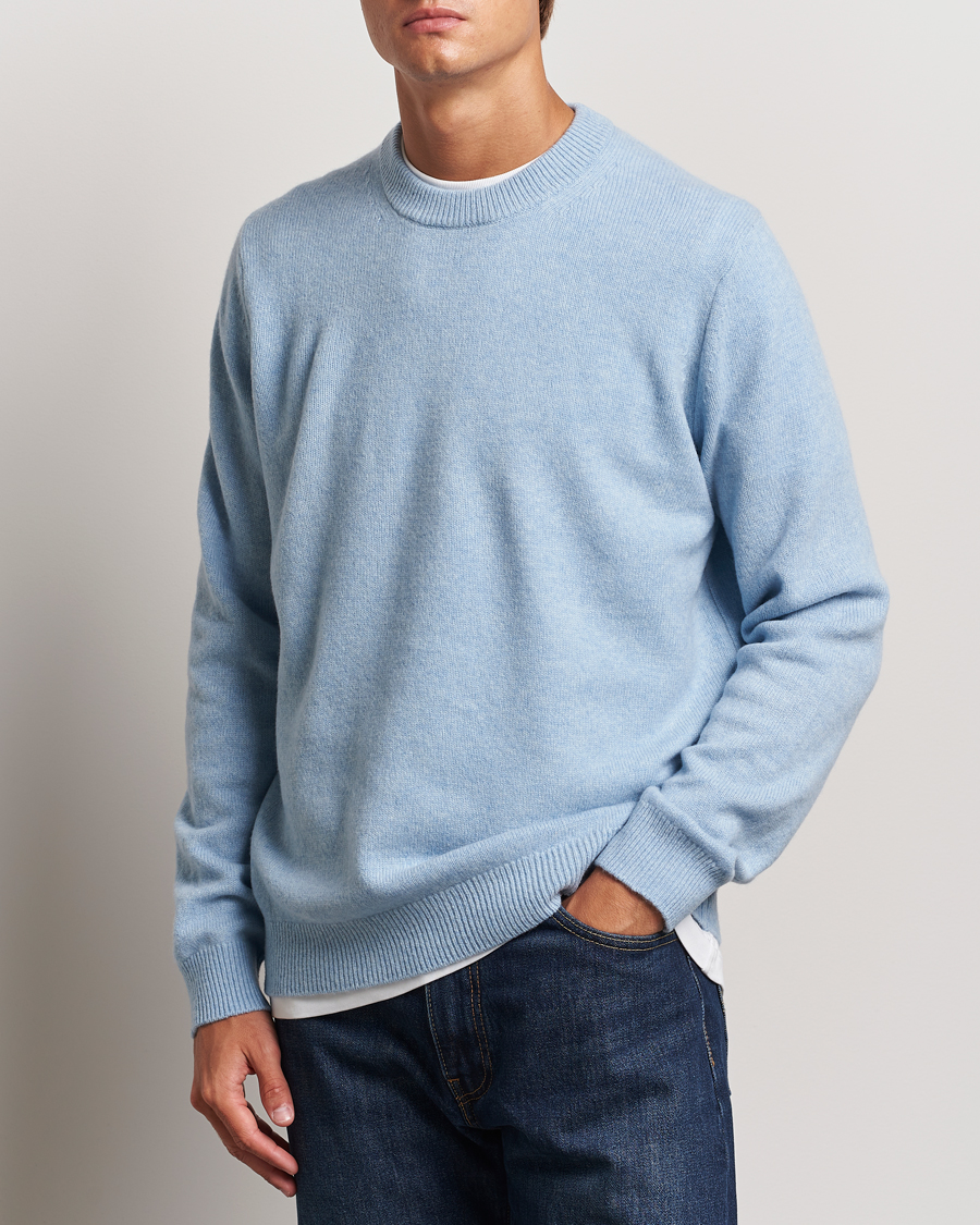 Hombres |  | Samsøe Samsøe | Isak Knitted Crew Neck Subdued Blue