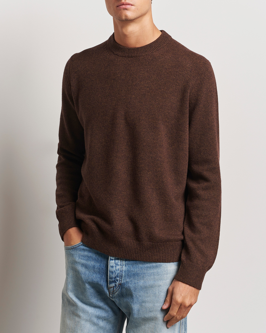 Hombres |  | Samsøe Samsøe | Isak Knitted Crew Neck Chocolate Brown