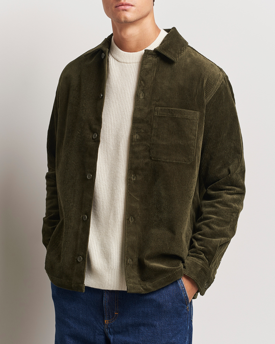 Hombres |  | Samsøe Samsøe | Damon Corduroy Overshirt Forest Night