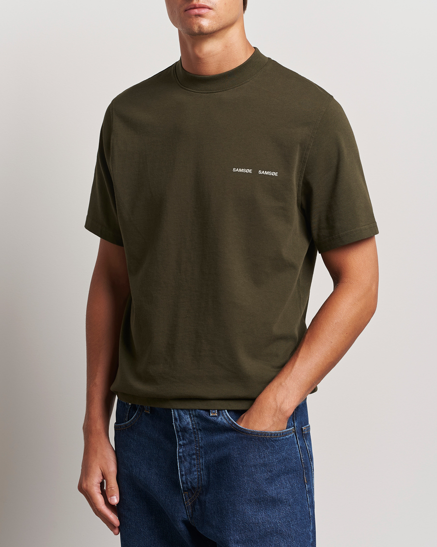 Hombres |  | Samsøe Samsøe | Norsbro Organic Cotton T-Shirt Forest Night