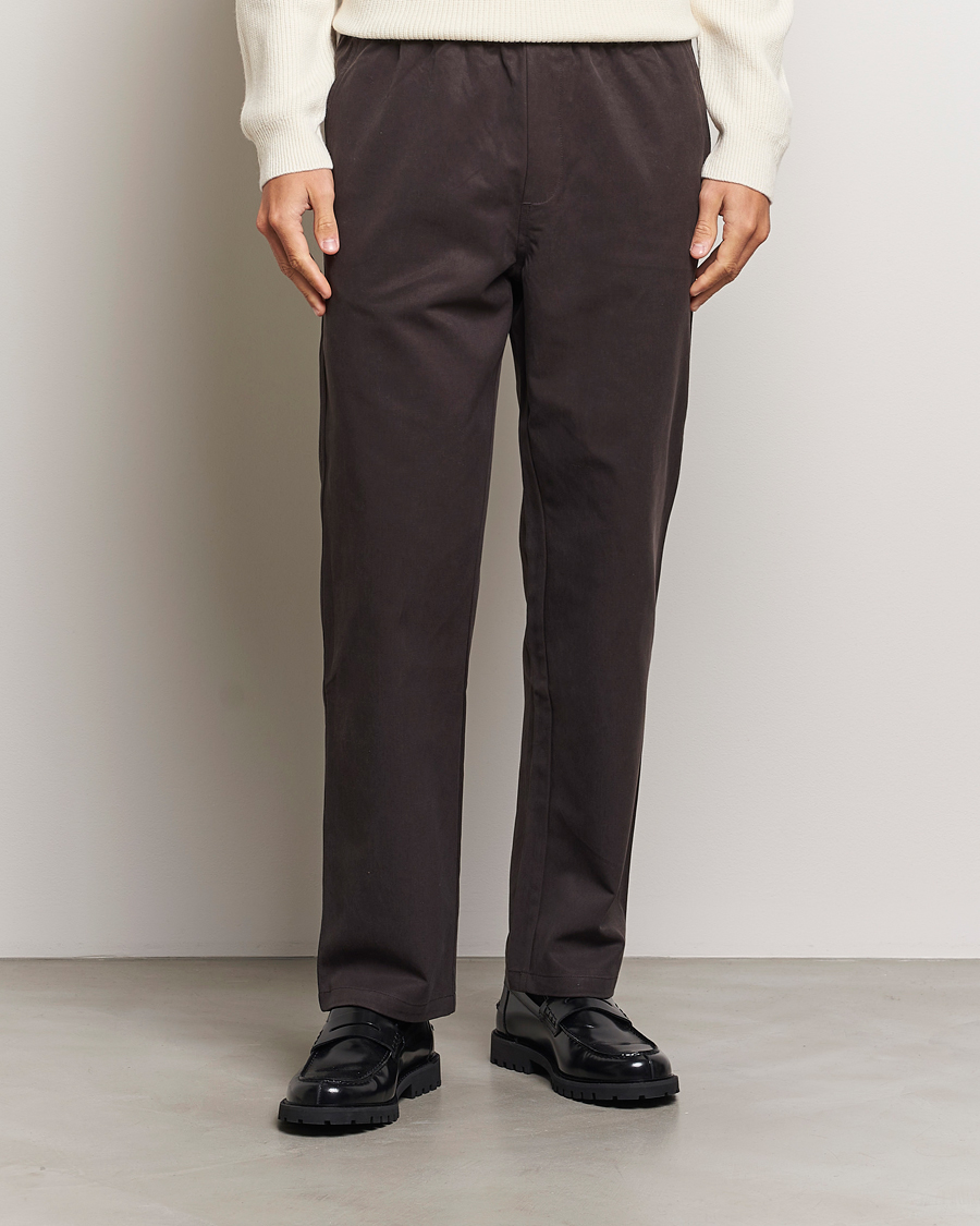 Hombres |  | Samsøe Samsøe | Jabari Drawstring Trousers Chocolate Brown