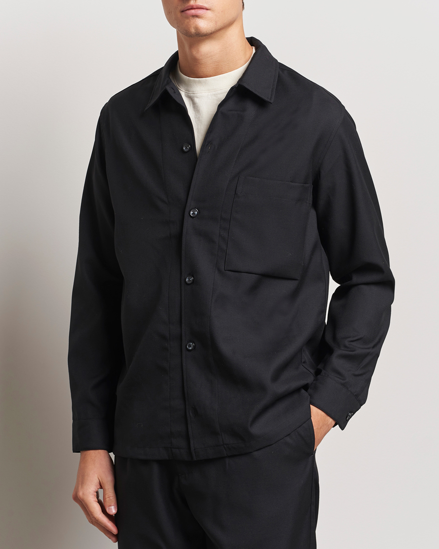 Hombres |  | Samsøe Samsøe | Damon Wool Overshirt Black